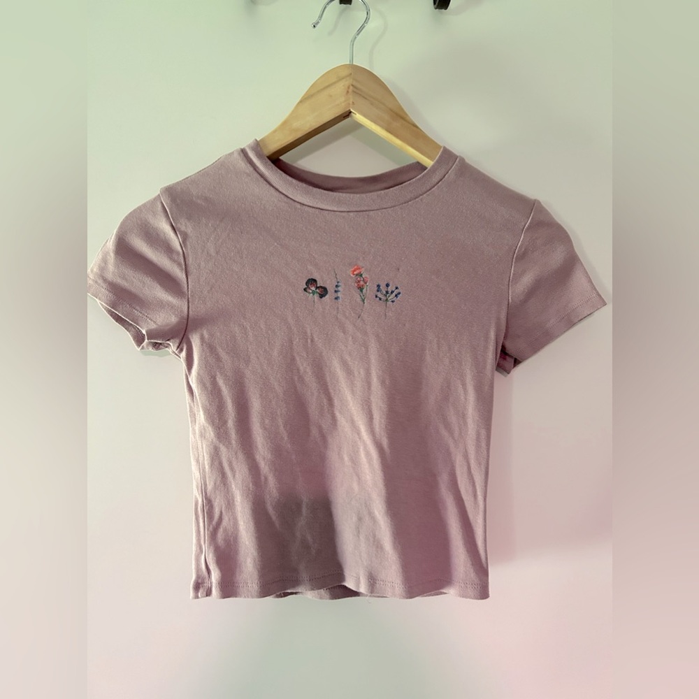 Mauve Wildflower Crop Top